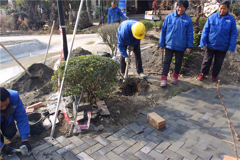 彭州九尺赵老四花园喷泉音乐园林鹅肠火锅施工现场